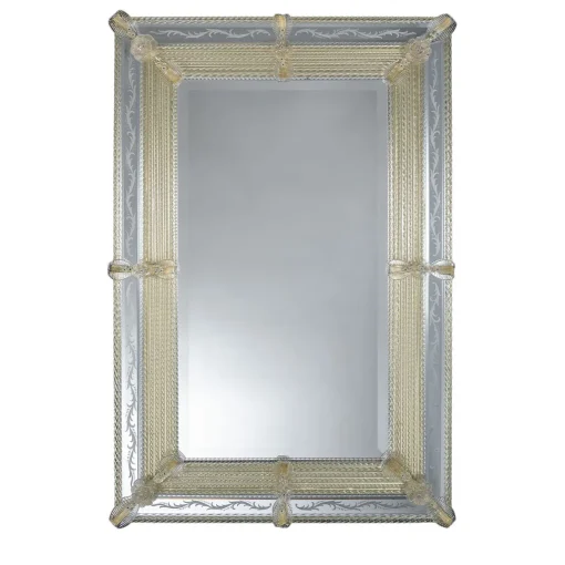Barbini Specchio da parete Litumancerse con foglia d'oro