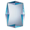 Barbini Specchio da parete Marilux in vetro di Murano blu