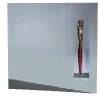 Arte Nel Design Specchio da parete Mirage con scultura in bronzo e acciaio argento