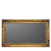 Caiafa Specchio da parete orizzontale con cornice guantiera oro