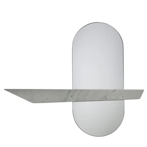 Espidesign by Paola Speranza Specchio da parete Stadium White Carrara