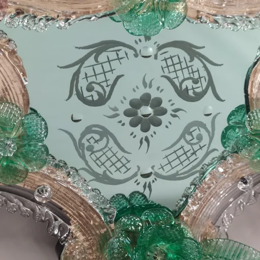 Fratelli Tosi Specchio da parete veneziano "London" in vetro di Murano