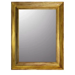 Caiafa Specchio da parete verticale con cornice guantiera oro