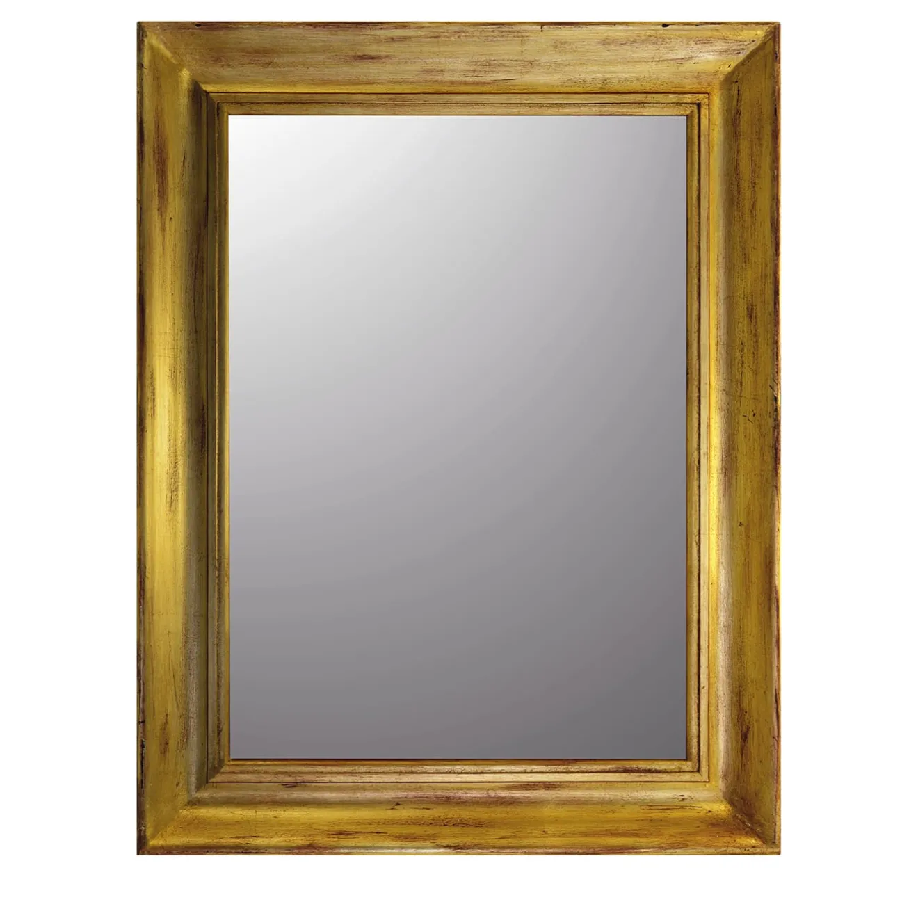Caiafa Specchio da parete verticale con cornice guantiera oro