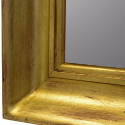 Caiafa Specchio da parete verticale con cornice guantiera oro
