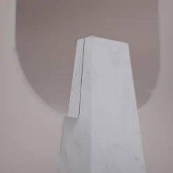 Carcino Design Specchio da tavolo Ophelia Bianco Carrara