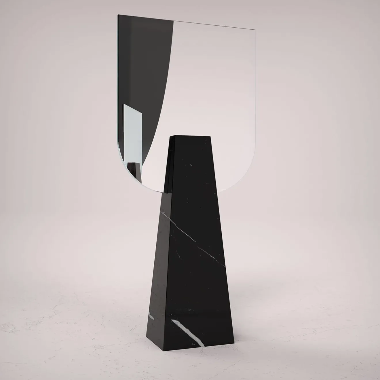 Carcino Design Specchio da tavolo Ophelia Black Marquina