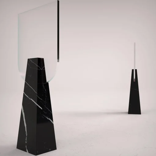 Carcino Design Specchio da tavolo Ophelia Black Marquina