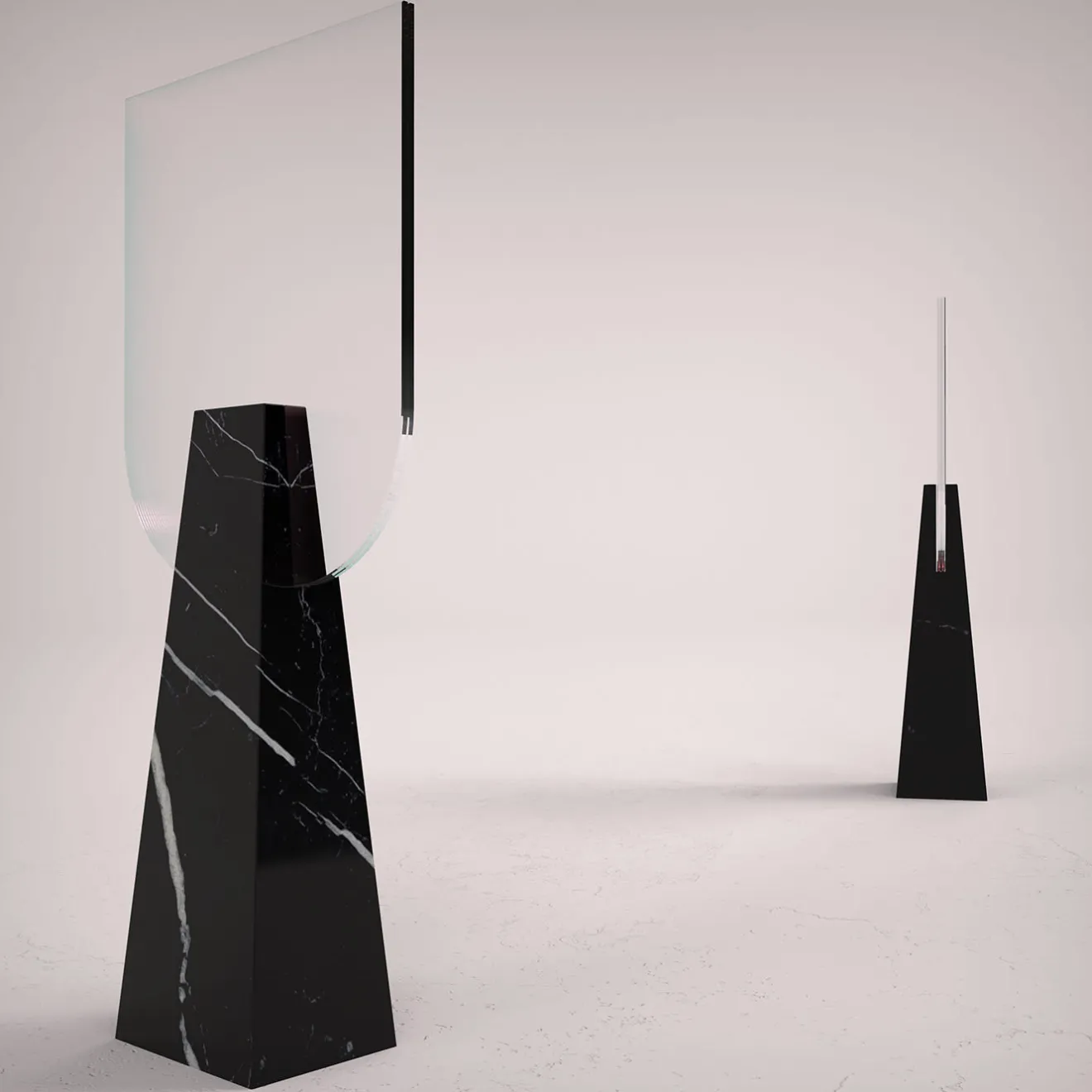 Carcino Design Specchio da tavolo Ophelia Black Marquina