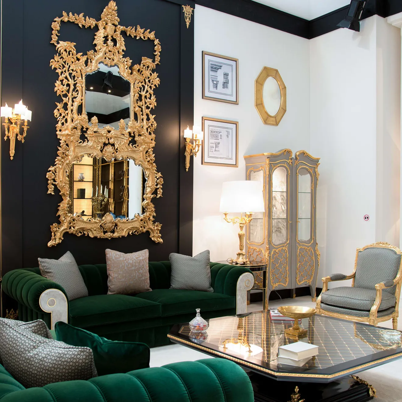 CG Capelletti Specchio d'oro in stile Chippendale