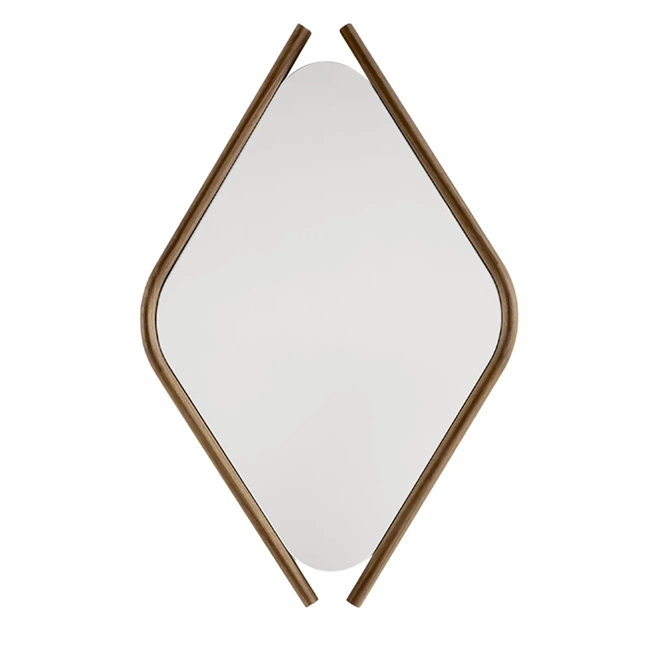 Morica Design Specchio medio Wood Eye con cornice in noce massiccio