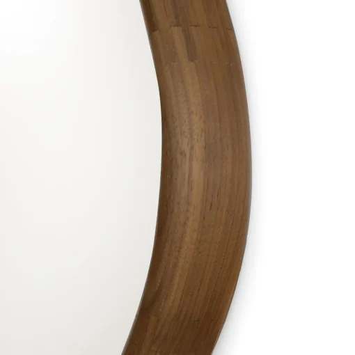 Morica Design Specchio medio Wood Eye con cornice in noce massiccio