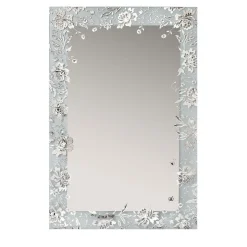 Melting Mirrors Specchio rettangolare da parete Arielle Argento