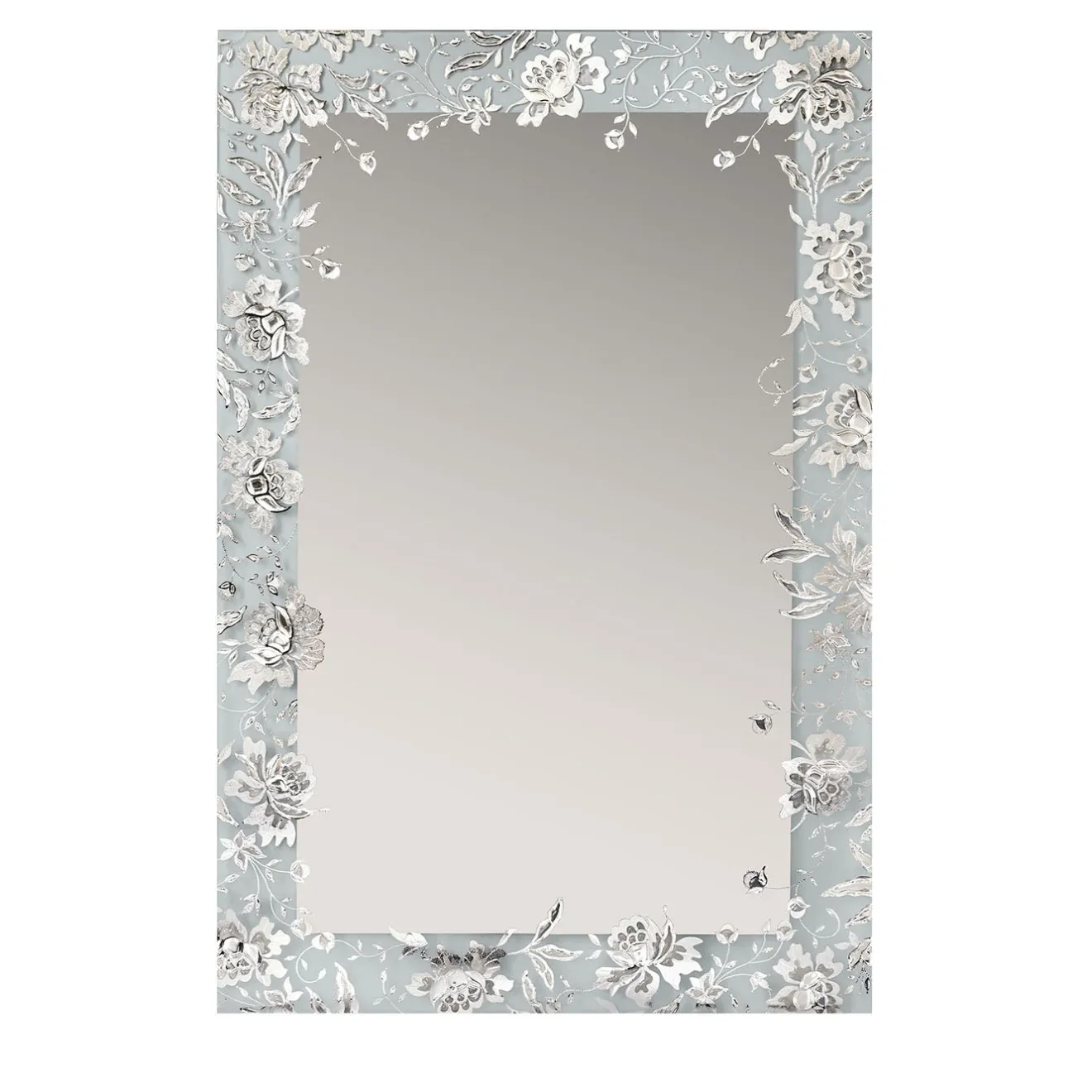 Melting Mirrors Specchio rettangolare da parete Arielle Argento