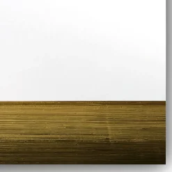 Disain 1971 Specchio Rettangolare Orizzonte Decorato con Resina Spatolata Oro