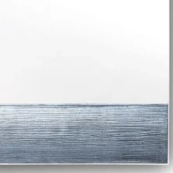 Disain 1971 Specchio rettangolare Orizzonte decorato con resina spatolata argento