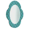 Glas Italia Specchio Settecento verde e azzurro di Alessandro Mendini