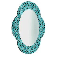 Glas Italia Specchio Settecento verde e azzurro di Alessandro Mendini