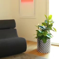 Splot Design Splot4flowers Cachepot ottico nero