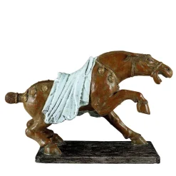 Ceramiche Ceccarelli Statua di cavallo di grandi dimensioni in stile Dinastia Ming