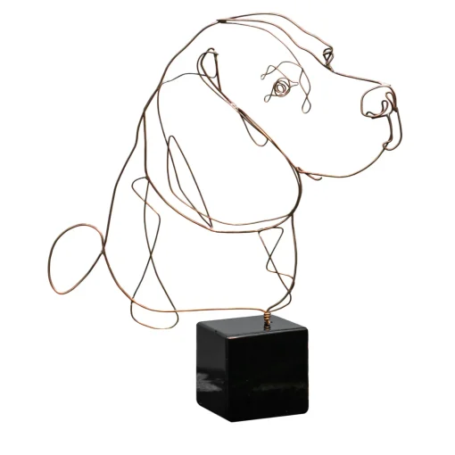 Profilo Statuetta di bronzo Beagle