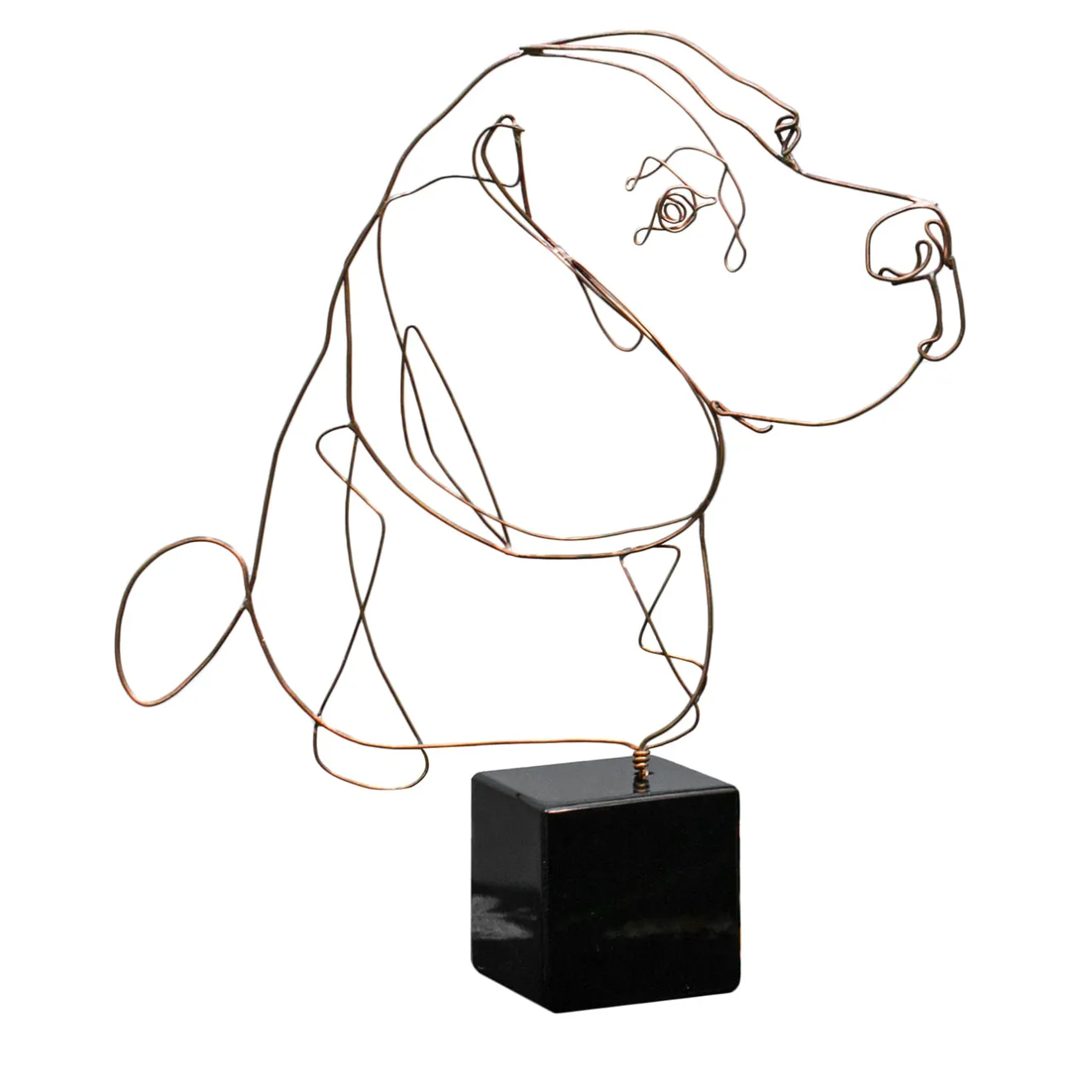 Profilo Statuetta di bronzo Beagle