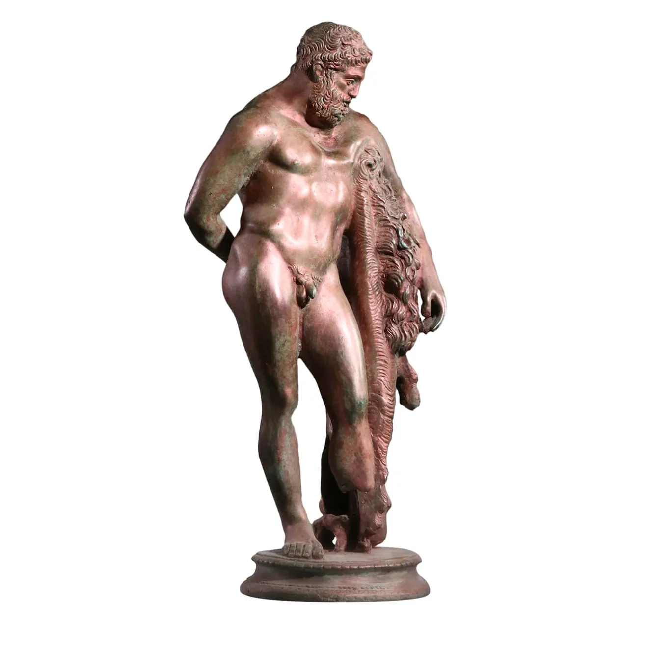 Fonderia Artistica Ruocco Statuetta Ercole Farnese Frammento Piccolo in bronzo