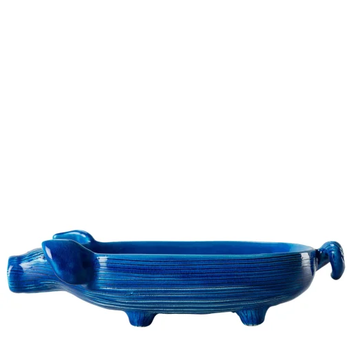 Bitossi Ceramiche Statuetta maialino blu Boletto di Aldo Londi