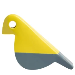 Nuove Forme Statuetta Uccellino giallo e grigio