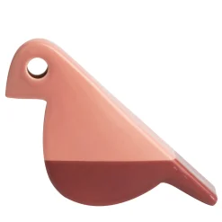 Nuove Forme Statuetta Uccellino rosa e borgogna