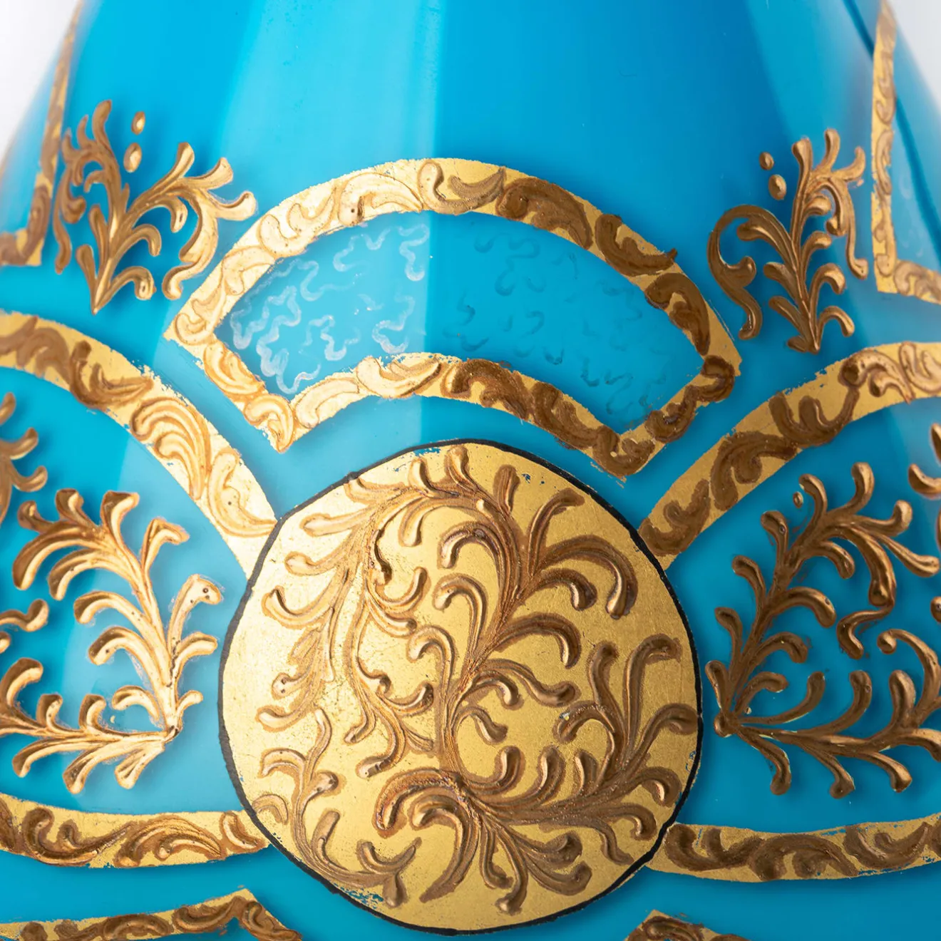 Officine di Murano 1295 Stmat Ciotola a forma di calice blu e oro