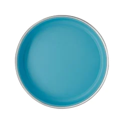 Greggio Svuotatasche Grande Rotondo color Turchese Placcato Argento