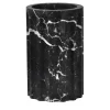 FiammettaV Home Collection TAN Vaso a colonna in marmo Marquina nero satinato