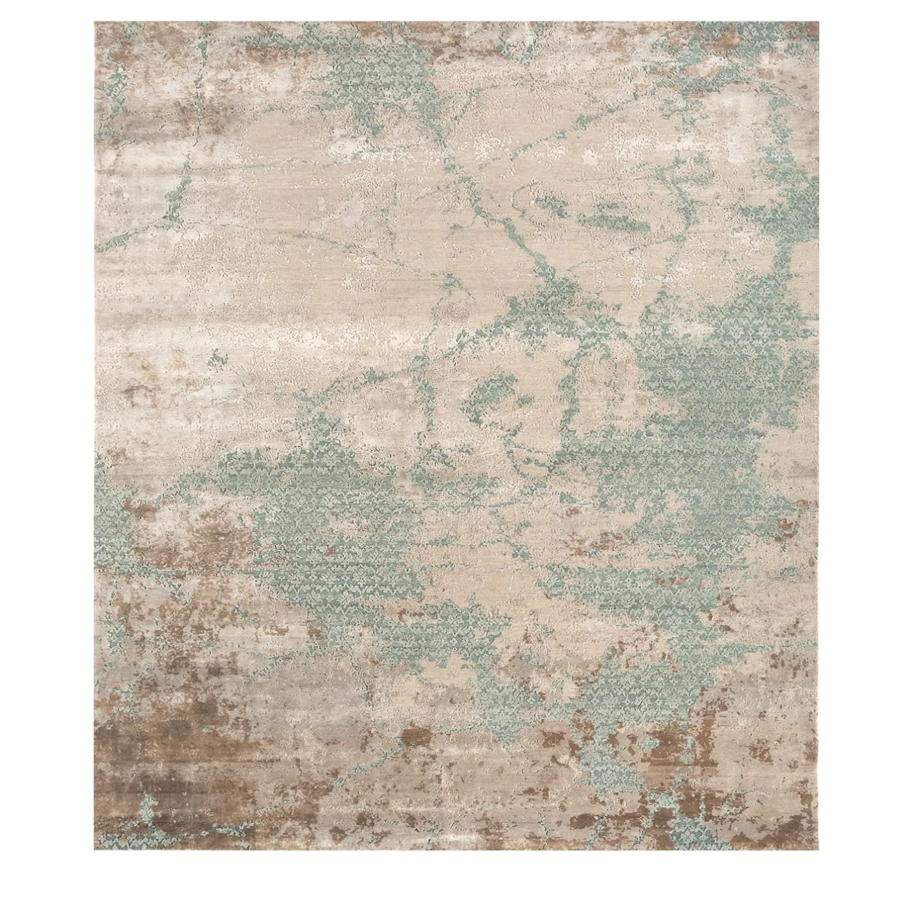 Jaipur Rugs Tappeto Annodato a Mano Dune Nomad Grigio Classico e Blu Marittimo