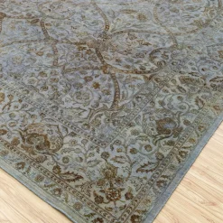 Jaipur Rugs Tappeto Annodato a Mano Dusky Grooves Blu Polvere