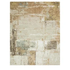 Jaipur Rugs Tappeto Annodato a Mano Golden Beach Bianco e Oro Medio