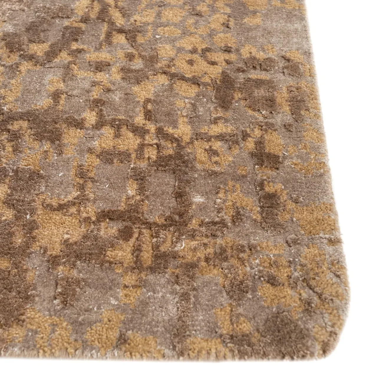 Jaipur Rugs Tappeto Annodato a Mano Neutral Blooms Argento e Pesca Chiaro