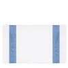 Verderoccia Tappeto da bagno Plissè bianco e blu country