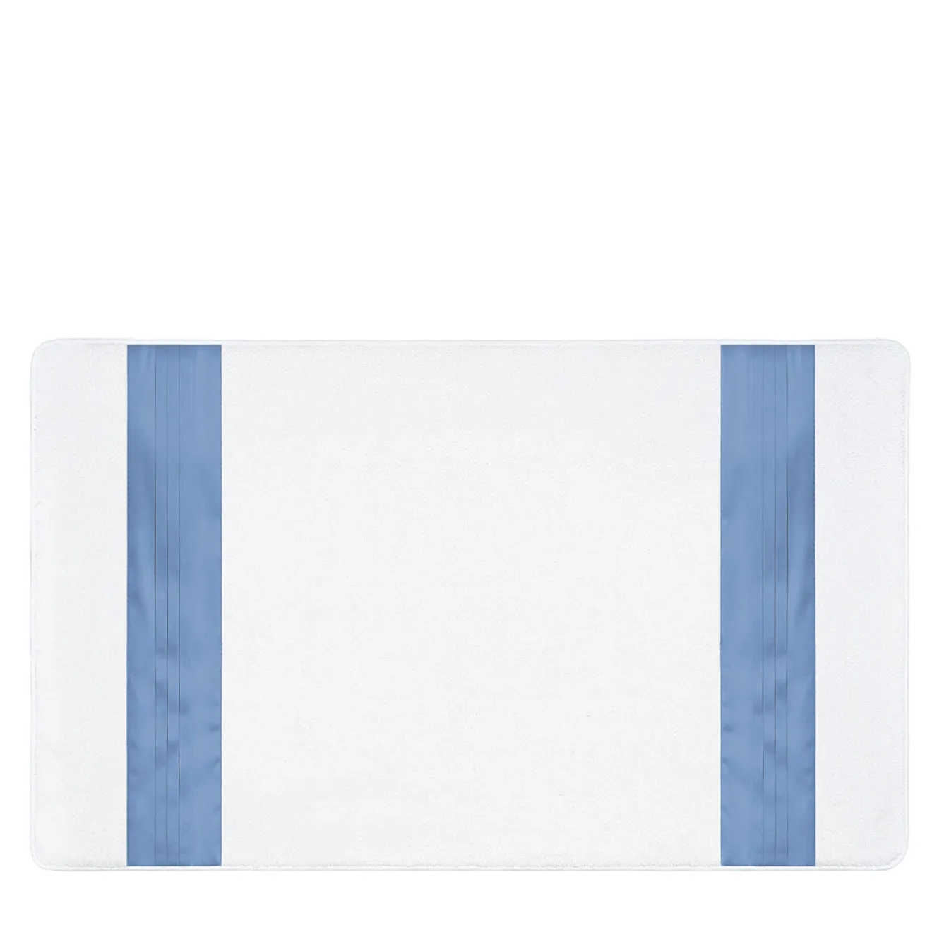 Verderoccia Tappeto da bagno Plissè bianco e blu country