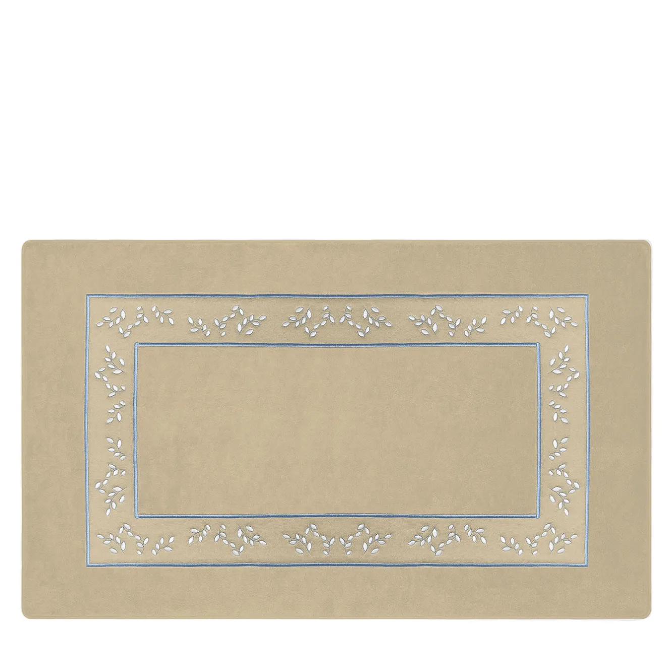 Verderoccia Tappeto da bagno Roma beige e bianco azzurro