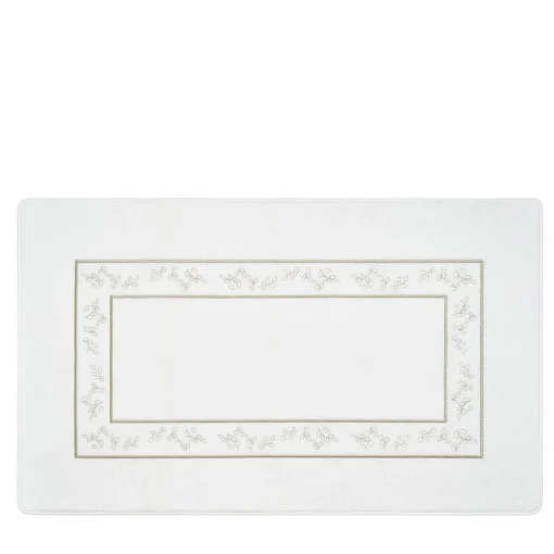Verderoccia Tappeto da bagno Roma White & Silver Olive