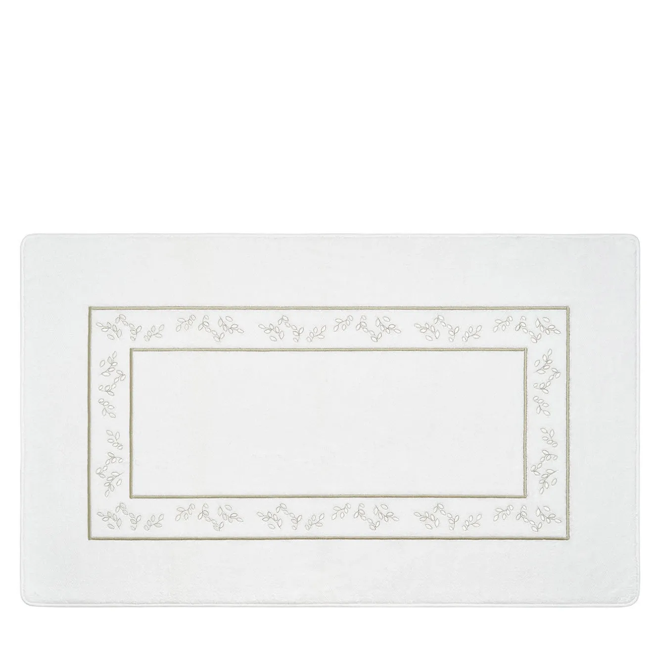 Verderoccia Tappeto da bagno Roma White & Silver Olive