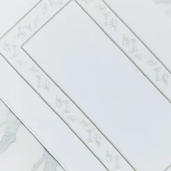 Verderoccia Tappeto da bagno Roma White & Silver Olive