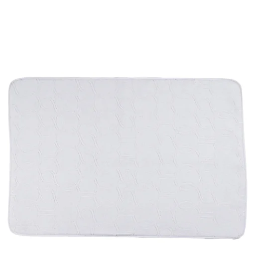Rivolta Carmignani Tappeto da bagno Shangri-La Jacquard bianco