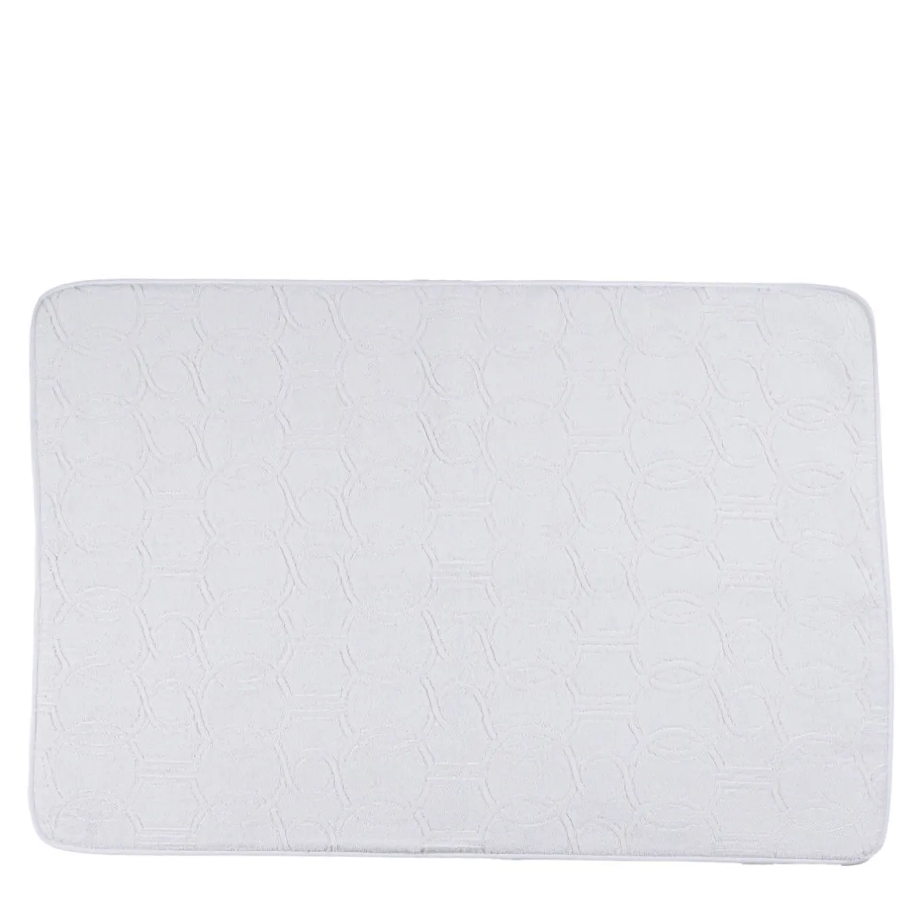 Rivolta Carmignani Tappeto da bagno Shangri-La Jacquard bianco