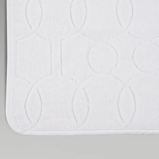 Rivolta Carmignani Tappeto da bagno Shangri-La Jacquard bianco