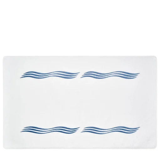 Verderoccia Tappeto da bagno Tuffo bianco e blu Assisi