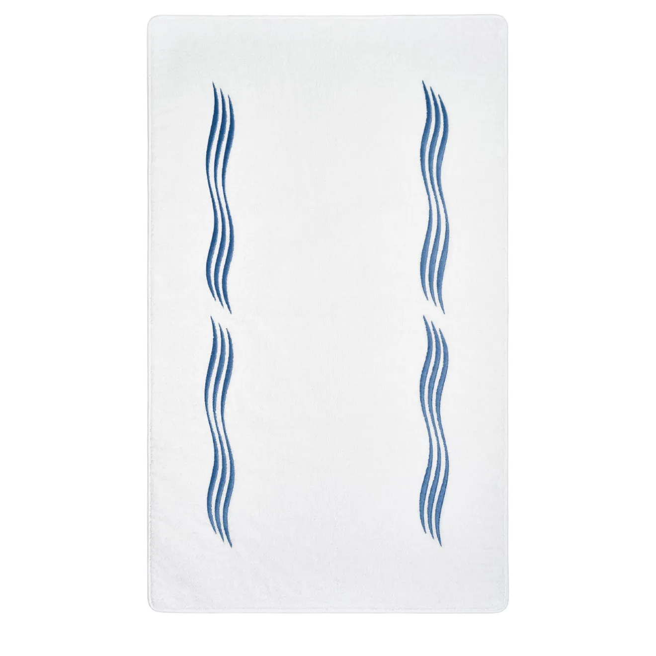 Verderoccia Tappeto da bagno Tuffo bianco e blu Assisi
