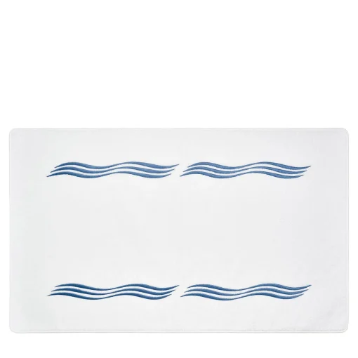 Verderoccia Tappeto da bagno Tuffo bianco e blu Assisi