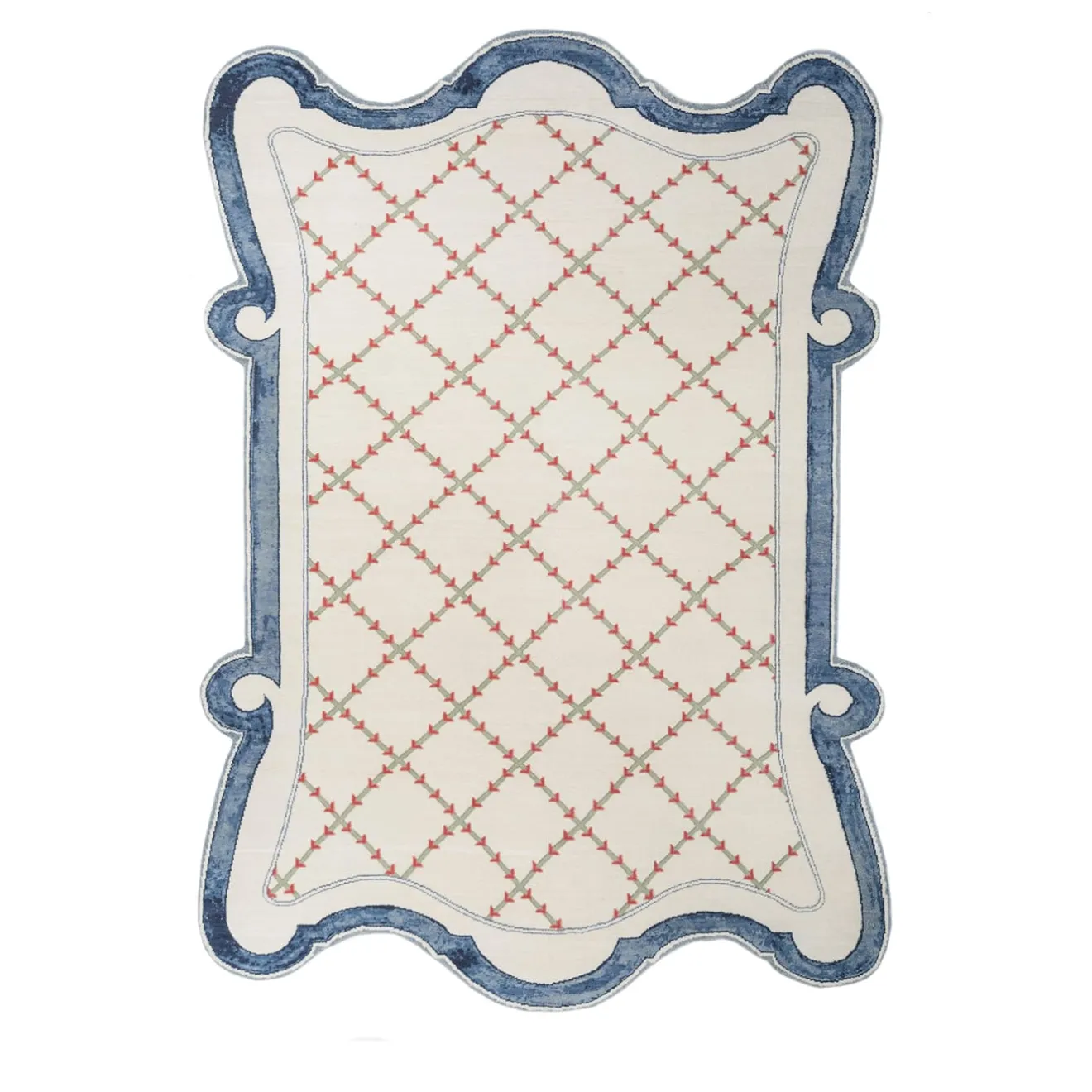 Jaipur Rugs Tappeto in Lana e Cotone Annodato a Mano A River of Roses di Tatiana de Nicolay